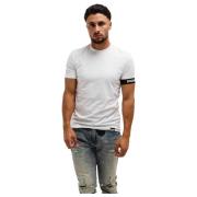 Heren Wit Ronde Hals T-Shirt Dsquared2 , White , Heren