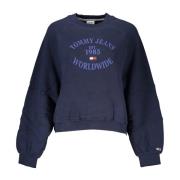 Blauwe Dames Ronde Hals Sweater Tommy Hilfiger , Blue , Dames