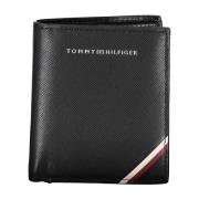 Heren Portemonnee Zwart Contrast Logo Tommy Hilfiger , Black , Heren