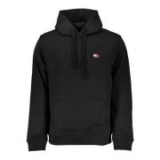 Hoodie Zwart Logo Applicatie Tommy Hilfiger , Black , Heren