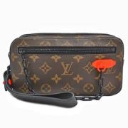 Pre-owned Canvas clutches Louis Vuitton Vintage , Brown , Heren