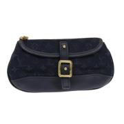 Pre-owned Canvas clutches Louis Vuitton Vintage , Blue , Dames