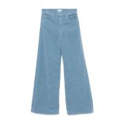 Blauwe Corduroy Flared Jeans Mother , Blue , Dames