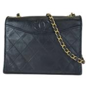 Pre-owned Leather crossbody-bags Chanel Vintage , Black , Dames