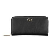 Damesportemonnee Zwart Rfid Ritssluiting Calvin Klein , Black , Dames