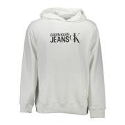 Biologisch Katoenen Hoodie Calvin Klein , White , Heren