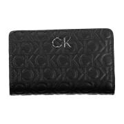 Damesportemonnee Zwart Rfid Clip Sluiting Calvin Klein , Black , Dames