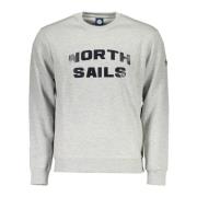 Grijze Crewneck Sweatshirt met Lange Mouwen North Sails , Gray , Heren