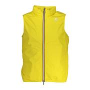 Gele Mouwloze Hooded Vest Contrast Details K-Way , Yellow , Heren