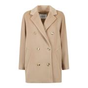 Korte Camel Jas Max Mara , Brown , Dames