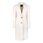 Witte Jas Slim Fit Wolmix Pinko , White , Dames