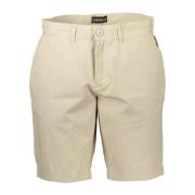 Beige Bermuda Shorts met Contrastdetails Napapijri , Beige , Heren