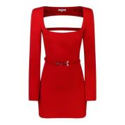 Rode Bodycon Jurk met Cut Out Rug Patrizia Pepe , Red , Dames