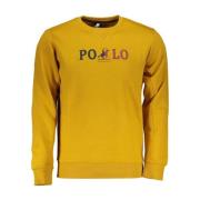 Gele Bedrukte Katoenen Sweatshirt U.s. Polo Assn. , Yellow , Heren