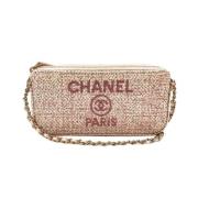 Pre-owned Canvas crossbody-bags Chanel Vintage , Pink , Dames