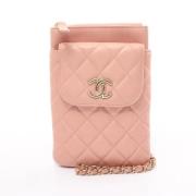 Pre-owned Leather chanel-bags Chanel Vintage , Pink , Dames