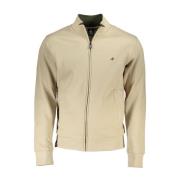 Geborduurde Katoenen Sweater met Rits U.s. Polo Assn. , Beige , Heren