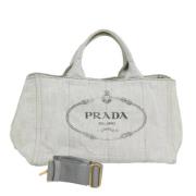 Pre-owned Canvas handbags Prada Vintage , Gray , Dames