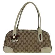 Pre-owned Canvas gucci-bags Gucci Vintage , Beige , Dames