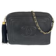 Pre-owned Leather crossbody-bags Chanel Vintage , Black , Dames