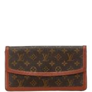 Pre-owned Canvas clutches Louis Vuitton Vintage , Brown , Dames