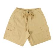 Witte Cargo Shorts met Elastische Taille Garment Workshop , White , He...