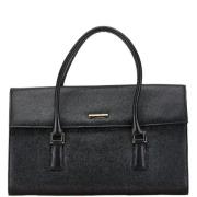 Pre-owned Leather handbags Burberry Vintage , Black , Dames