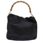 Pre-owned Leather handbags Gucci Vintage , Black , Dames