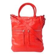 Pre-owned Leather totes Balenciaga Vintage , Red , Dames