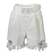 Witte shorts met franjes en verwijderbare riem Gaëlle Paris , White , ...