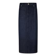 Midi Denim Rok 7 For All Mankind , Blue , Dames