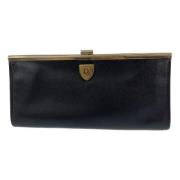 Pre-owned Leather clutches Dior Vintage , Black , Dames