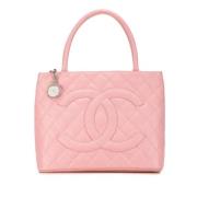 Pre-owned Leather handbags Chanel Vintage , Pink , Dames