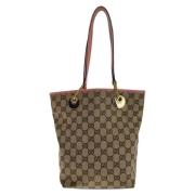 Pre-owned Canvas gucci-bags Gucci Vintage , Beige , Dames