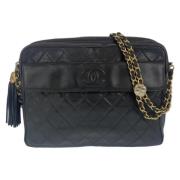 Pre-owned Leather chanel-bags Chanel Vintage , Black , Dames