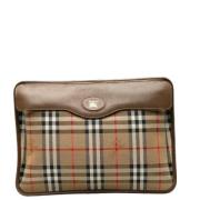 Pre-owned Canvas clutches Burberry Vintage , Brown , Dames