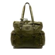 Pre-owned Leather gucci-bags Gucci Vintage , Green , Dames