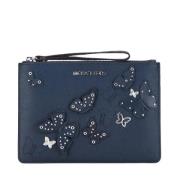 Pre-owned Leather clutches Michael Kors Pre-owned , Blue , Dames