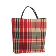 Pre-owned Canvas handbags Burberry Vintage , Red , Dames