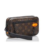 Pre-owned Canvas clutches Louis Vuitton Vintage , Brown , Dames