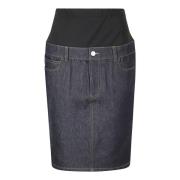 Denim Hybrid Midi Rok Coperni , Blue , Dames