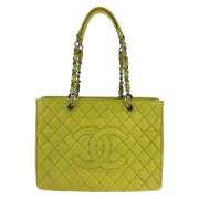 Pre-owned Leather chanel-bags Chanel Vintage , Yellow , Dames