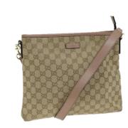 Pre-owned Canvas gucci-bags Gucci Vintage , Beige , Dames