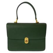 Pre-owned Leather handbags Gucci Vintage , Green , Dames