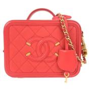 Pre-owned Leather chanel-bags Chanel Vintage , Red , Dames