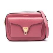 Stijlvolle Leren Crossbody Tas Coccinelle , Pink , Dames