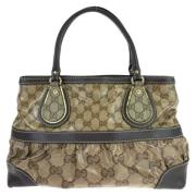 Pre-owned Canvas gucci-bags Gucci Vintage , Beige , Dames