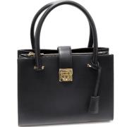 Pre-owned Leather handbags Salvatore Ferragamo Pre-owned , Black , Dam...