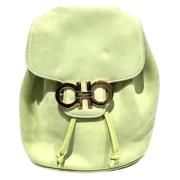 Pre-owned Leather backpacks Salvatore Ferragamo Pre-owned , Green , Da...