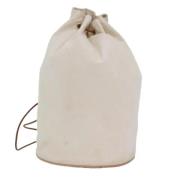 Pre-owned Canvas shoulder-bags Hermès Vintage , Beige , Dames